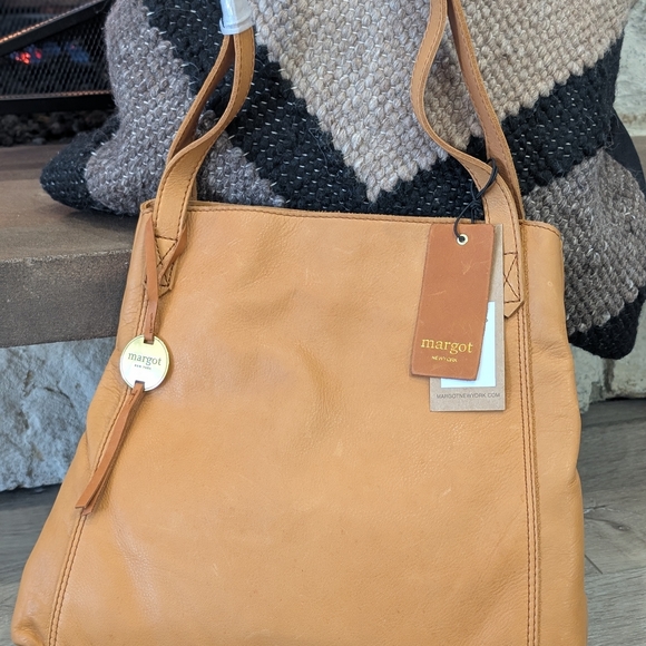 margot Tan Leather Tote Bag - Picture 16 of 16